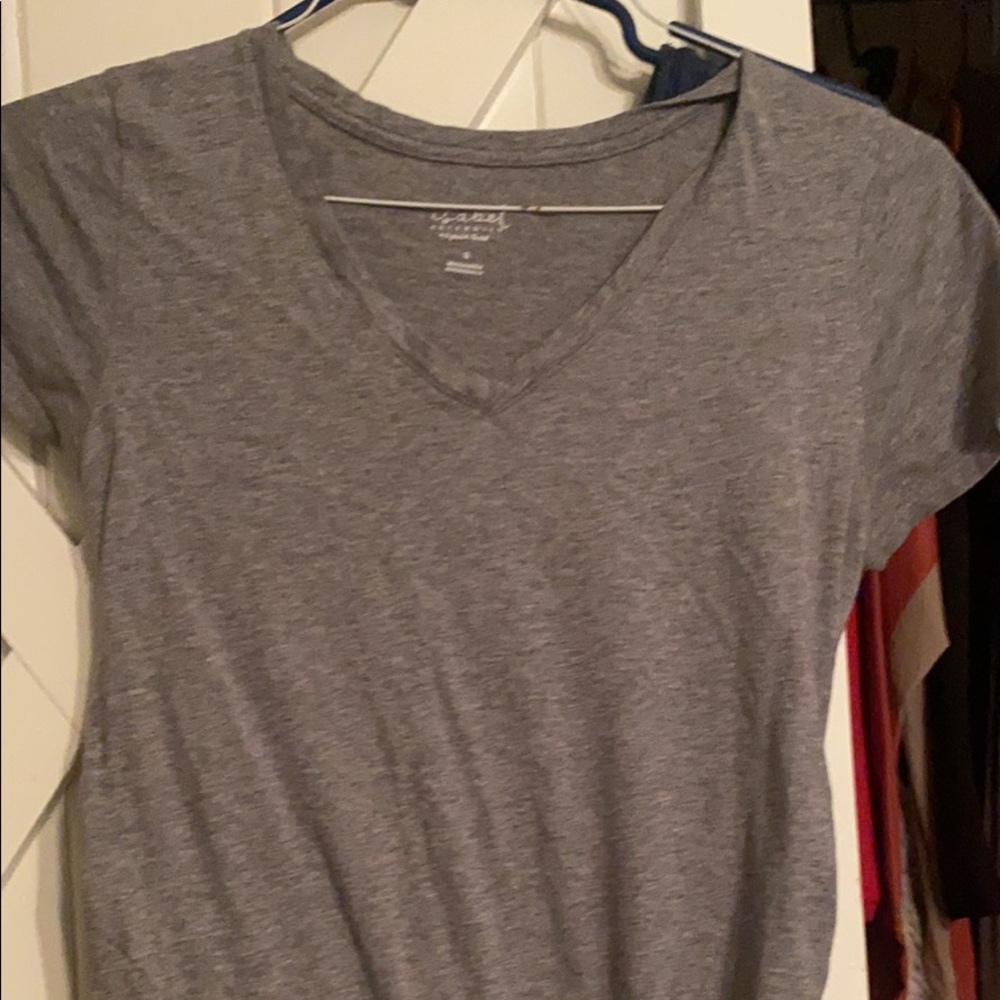 Gray maternity top